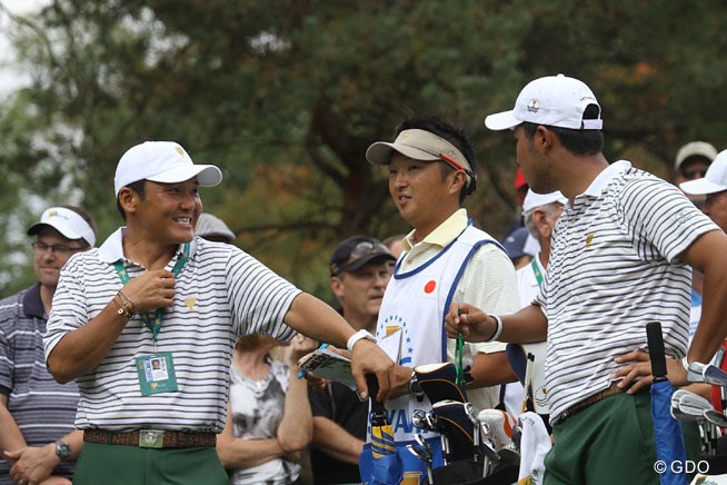 2013年 プレジデンツカップ 初日 丸山茂樹 松山英樹