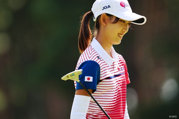 2022年 日本女子オープンゴルフ選手権  初日 馬場咲希 後半に訪れたチャンスをものにできず、悔しがる姿も