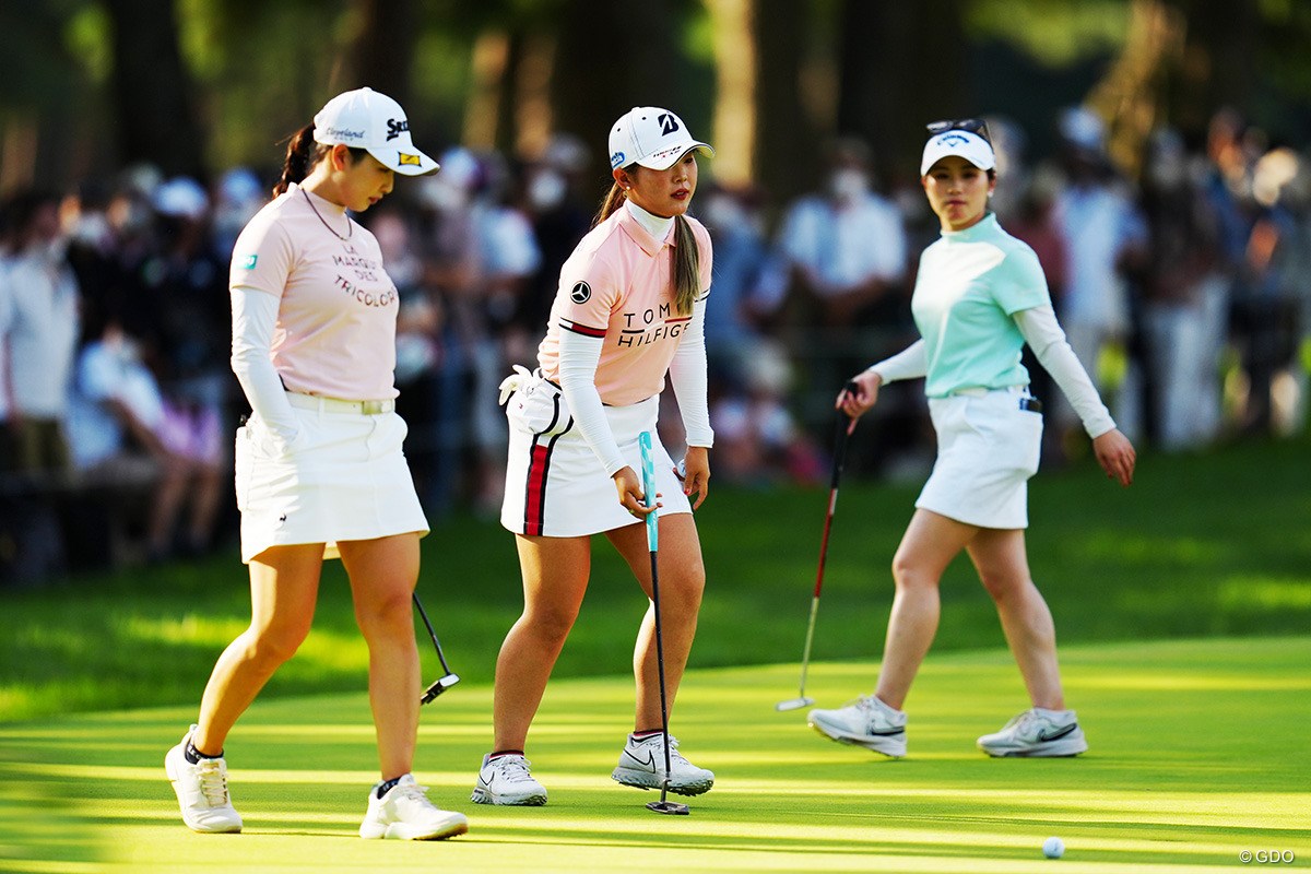 2022年 日本女子オープンゴルフ選手権 2日目 吉田優利 小祝さくら 西村優菜