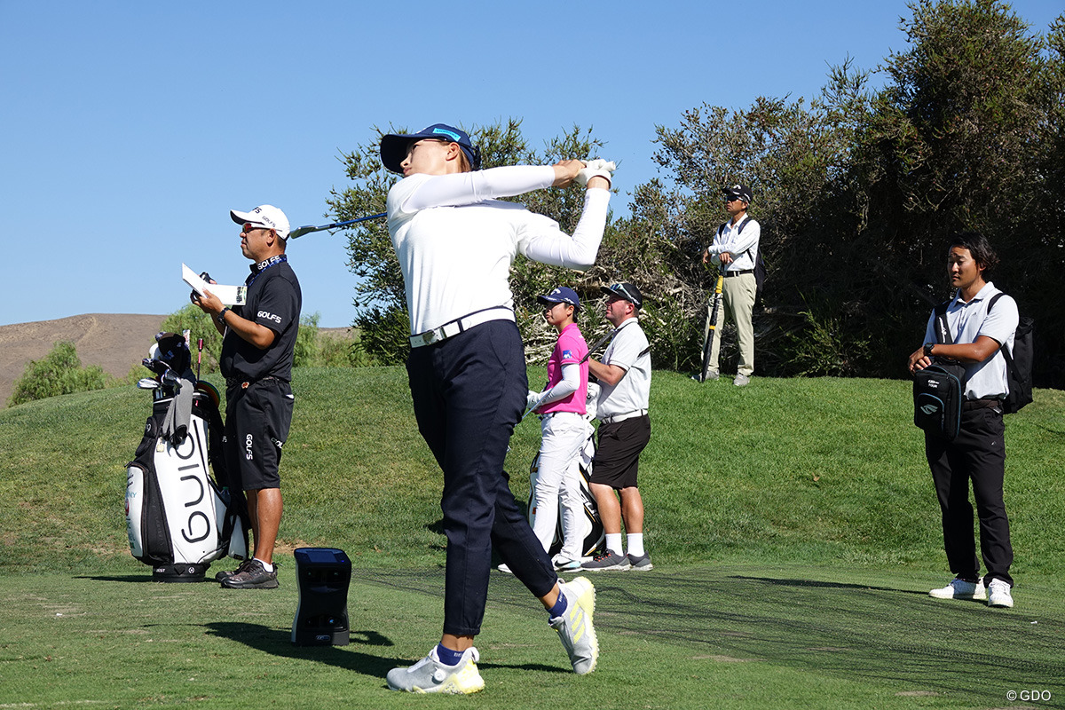 ショットは計測器でチェック 2022年 LPGAメディヒール選手権 事前 渋野日向子