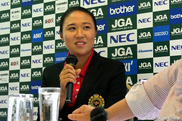 2010年 日本女子オープンゴルフ選手権競技事前 宋ボベ セッティングの難しさを強調していた、ディフェンディングチャンピオンの宋ボベ