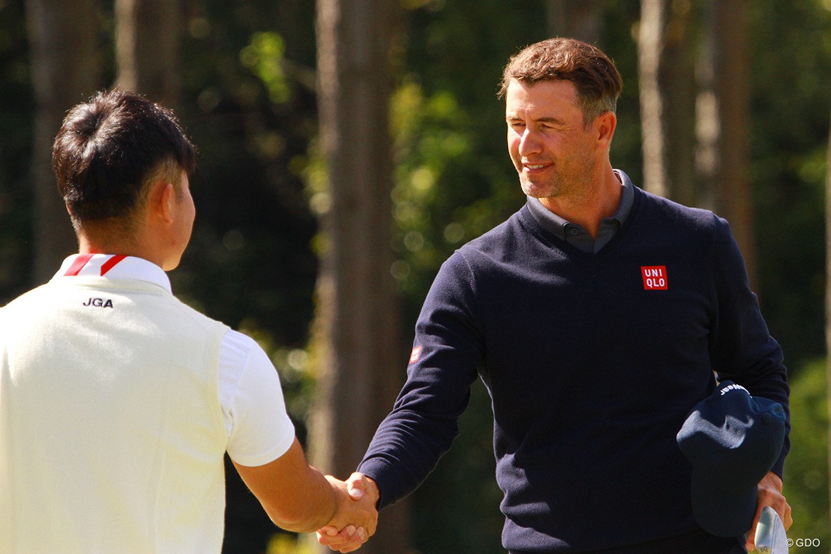 2022年 日本オープンゴルフ選手権競技 事前 蝉川泰果 アダム・スコット