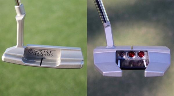 シェフラーが昨季使用していたパター（左）と、今週から使用している新パター（提供：GolfWRX）