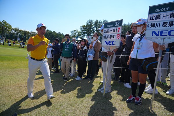 2022年 日本オープンゴルフ選手権競技 最終日 蝉川泰果 地元ギャラリーの声援を受けてスタートした
