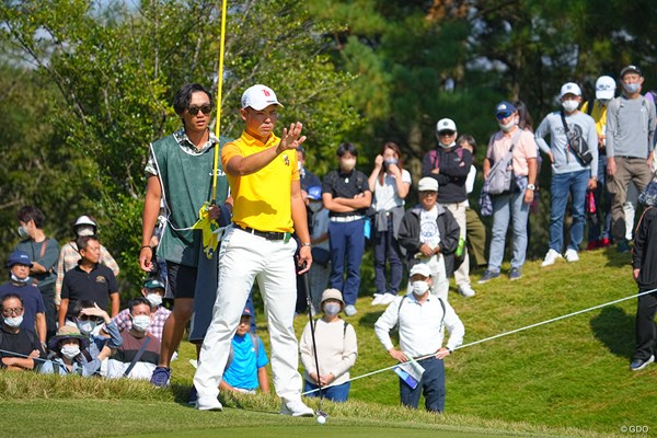 2022年 日本オープンゴルフ選手権競技 最終日 蝉川泰果 惜しくもパーとした4番