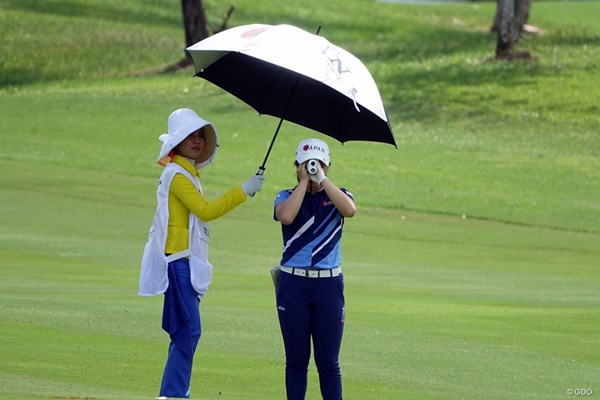 2022年 アジアパシフィック女子アマチュアゴルフ選手権 初日 手塚彩馨 このときは何て言ってくれたのでしょうか