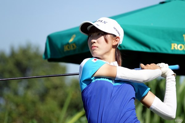 2022年 アジアパシフィック女子アマチュアゴルフ選手権 2日目 馬場咲希 2日目は風の中ショットに苦戦