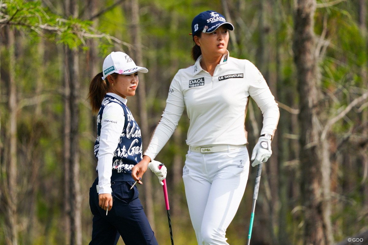 2022年 CMEグループ ツアー選手権 2日目 古江彩佳 コ・ジンヨン