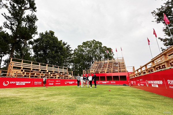 2022年 JLPGAツアーチャンピオンシップリコーカップ 事前 木製観戦スタンド 木製観戦スタンドがシーズン最終戦でデビューする