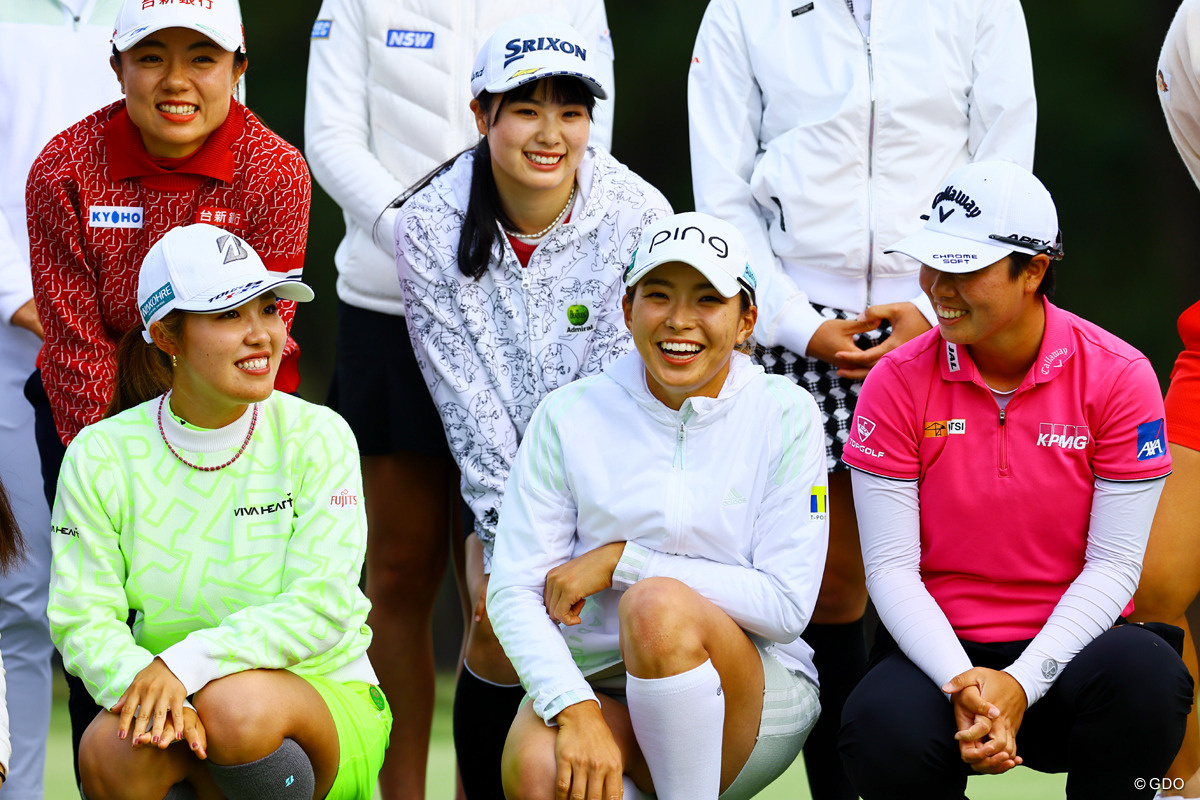 米ツアーでプレーする古江彩佳、渋野日向子、笹生優花 ※撮影は2022年JLPGAツアーチャンピオンシップリコーカップ