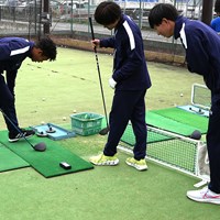 ヘッドスピードを競い合う 2022年 大阪学院大高ゴルフ部