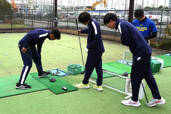 2022年 大阪学院大高ゴルフ部 ヘッドスピードを競い合う