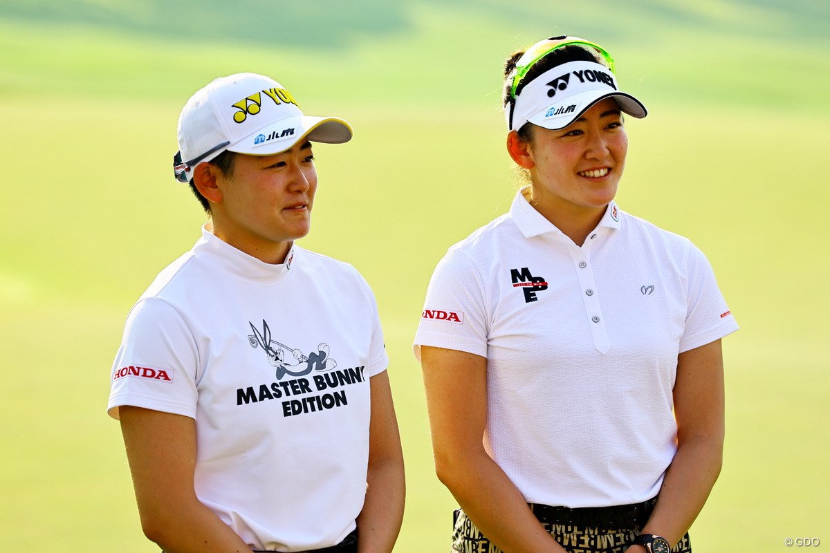 2023年 ホンダ LPGAタイランド 事前 岩井明愛（左）＆岩井千怜（右）