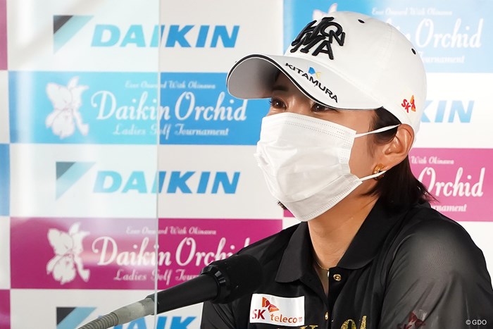 日本ツアー引退を表明後、初の記者会見に臨んだ 2023年 ダイキンオーキッドレディスゴルフトーナメント 事前 イ・ボミ