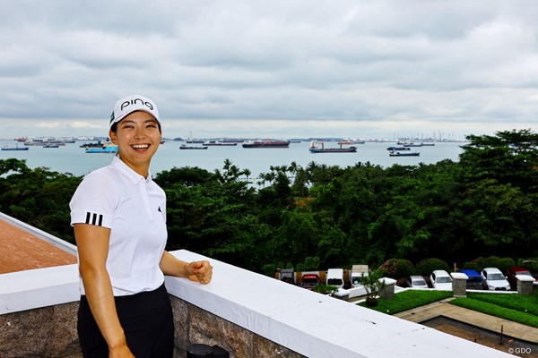 2023年 HSBC女子世界選手権 事前 渋野日向子 3度目の出場となるシンガポール大会。厚い雲が覆っても「やっぱりコースがすごくきれい」