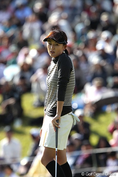 2010年 ミヤギテレビ杯ダンロップ女子オープンゴルフトーナメント最終日 北田瑠衣 序盤にスコアを崩して優勝争いから脱落してしまった北田瑠衣