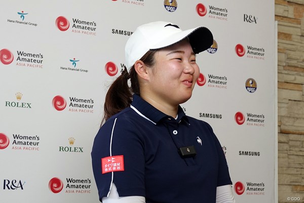 2023年 アジアパシフィック女子アマチュアゴルフ選手権 初日 寺岡沙弥香 宣言通りの好発進！インタビューにも呼ばれた
