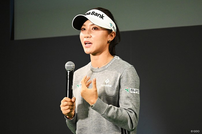 世界ランク1位のリディア・コーが日本のジュニアゴルファーにエールを送った 2023年 ジャパンゴルフフェア リディア・コー