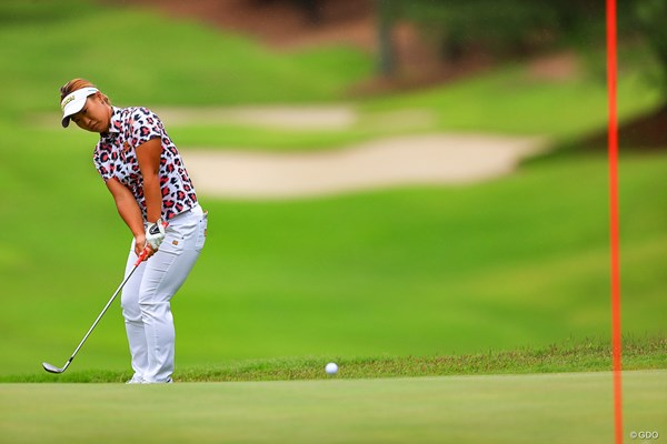 2021年 宮里藍サントリーレディスオープンゴルフトーナメント 3日目 鬼頭さくら 国内女子下部ツアーも開幕。鬼頭さくらが首位に立った※写真は2021年「宮里藍サントリーレディス」