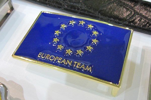 「ライダーカップ」で使用される、欧州チームのバックル