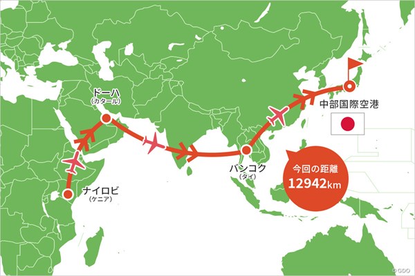 中東、東南アジアを経由して日本へ