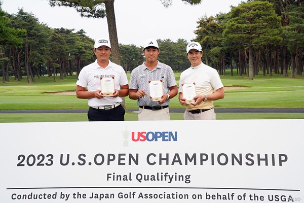 2023年「全米オープン」の出場権を獲得した（左から）永野竜太郎、ガン・チャルングン、石川遼 