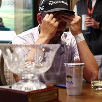 「来週の推薦もらえるってホント？」のリアクション(Scott Taetsch／PGA of America via Getty Images) 2023年 全米プロゴルフ選手権 最終日 マイケル・ブロック