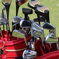 練習場に持ち込まれたバッグ。多くの選手が関心を示した（GolfWRX） 2023年 チャールズ・シュワブチャレンジ 事前 ベン・ホーガン