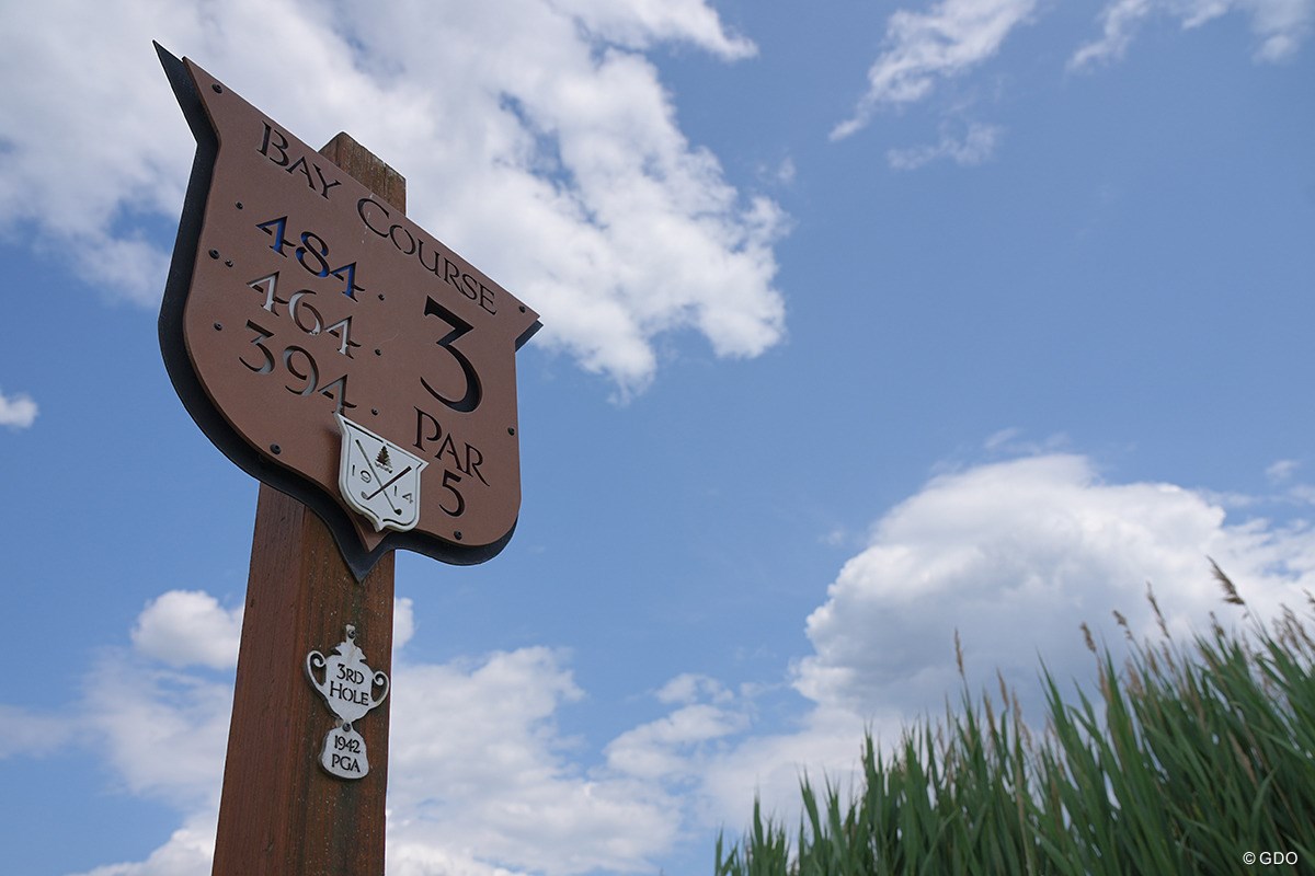 2023年 ショップライトLPGAクラシック by Acer 初日 ヤーデージ看板