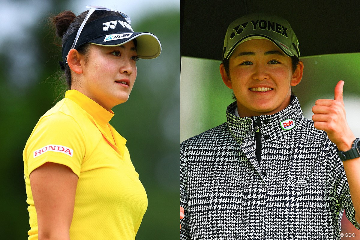 2023年 宮里藍 サントリーレディスオープンゴルフトーナメント 岩井千怜（左） 岩井明愛（右）