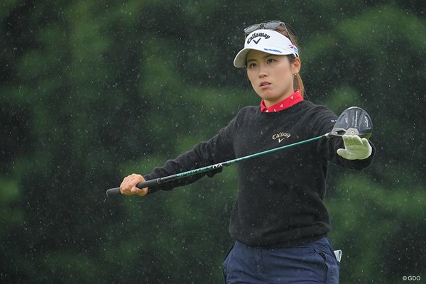 2023年 KPMG全米女子プロゴルフ選手権 2日目 西村優菜 予報外れの雨が朝から降り続く。