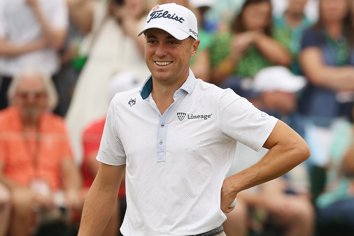 ジャスティン・トーマスが11位に浮上した（写真は2023年マスターズ）