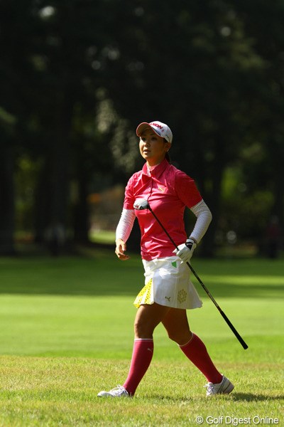 2010年 日本女子オープンゴルフ選手権競技2日目 古閑美保 「ケガはもう全然大丈夫！」だそうですが、2週連続棄権に続き、残念ながら今週は予選落ちでした。