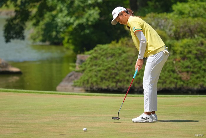 “運任せパット”でスコアを伸ばした 2023年 日本女子プロゴルフ選手権大会コニカミノルタ杯 2日目 神谷そら