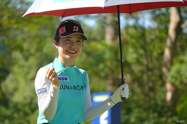 2023年 日本女子プロゴルフ選手権大会コニカミノルタ杯 3日目 三ヶ島かな 素敵な笑顔ですこと。