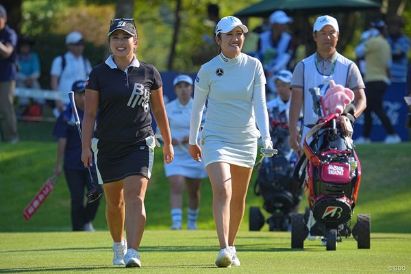 2023年 日本女子プロゴルフ選手権大会コニカミノルタ杯 3日目 照山亜寿美 稲見萌寧 今日はずっと2人で楽しそうにラウンドしてましたね。