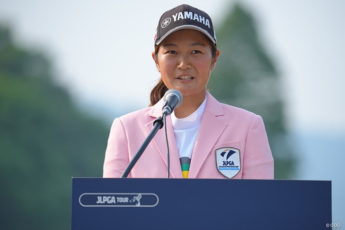 2勝目ですが、まだまだ初々しい優勝インタビュー。 2023年 日本女子プロゴルフ選手権大会コニカミノルタ杯 最終日 神谷そら