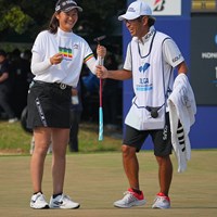 18番はパーフィニッシュ。史上6人目の大会初出場優勝を達成した 2023年 日本女子プロゴルフ選手権大会コニカミノルタ杯 最終日 神谷そら