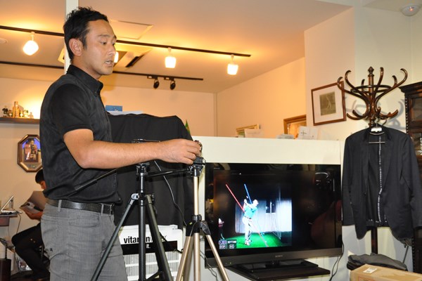 ブロガーイベントにゴルフティーチングプロの堀尾研仁氏が参加。ハイスピードカメラを使ったレッスン方法を教えてくれた