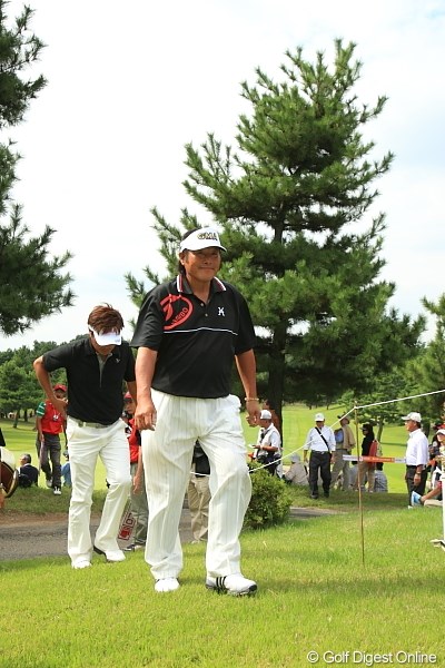 2010年 キヤノンオープン初日 尾崎将司 めでたくゴルフ殿堂入りのジャンボ。