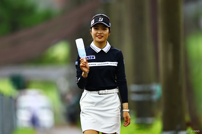 雨の時傘に入れてくれました。ありがとう！ 2023年 日本女子オープンゴルフ選手権 初日 三ヶ島かな