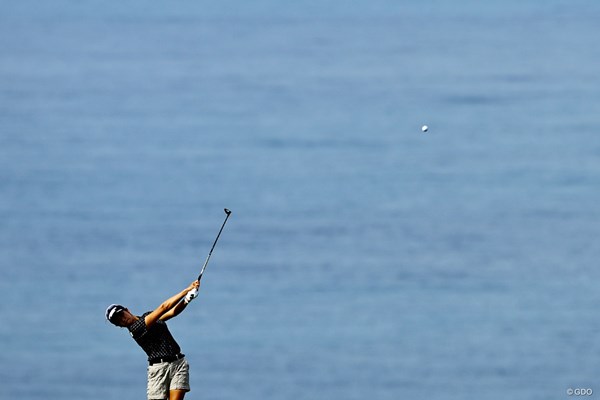 2023年 日本女子オープンゴルフ選手権 2日目 原英莉花 日本海がキレイ 今日は海も穏やかだった