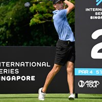 6打リードの独走で折り返したダビド・プイグ（提供：アジアンツアー） 2023年 インターナショナルシリーズ シンガポール 2日目 ダビド・プイグ