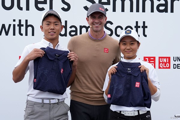 2023年 日本オープンゴルフ選手権競技 事前 アダム・スコット 代表の2人にサイン入りポロシャツをプレゼント
