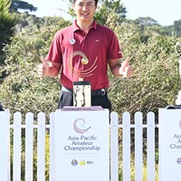 来年は日本でこのトロフィを 2023年 アジアパシフィックアマチュアゴルフ選手権 最終日 中野麟太朗