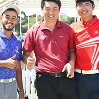 同組の選手とパシャリ 2023年 アジアパシフィックアマチュアゴルフ選手権 最終日 中野麟太朗