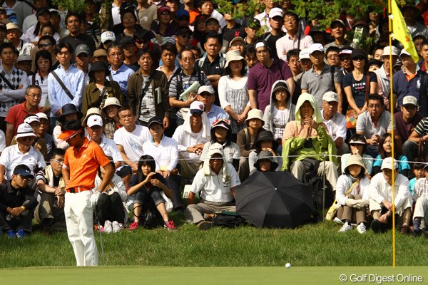 2010年 日本オープンゴルフ選手権競技 3日目 石川遼 アプローチも寄らないし・・・。