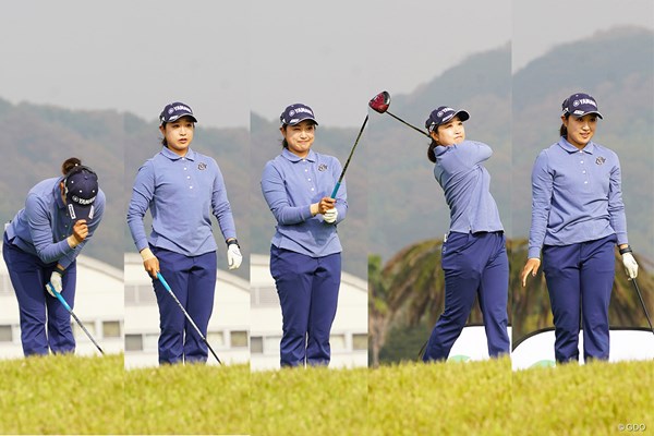 2023年 日本女子プロゴルフ協会 最終プロテスト 最終日 高木優奈 馬場咲希 清本美波 1番ティショットの一連の動き。4年前の”悪夢”がよぎった