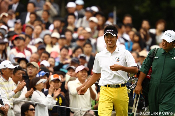 2010年 日本オープンゴルフ選手権競技 最終日 松山英樹 今大会大旋風を巻き起こしたアマチュアの松山英樹が3位タイに食い込んだ