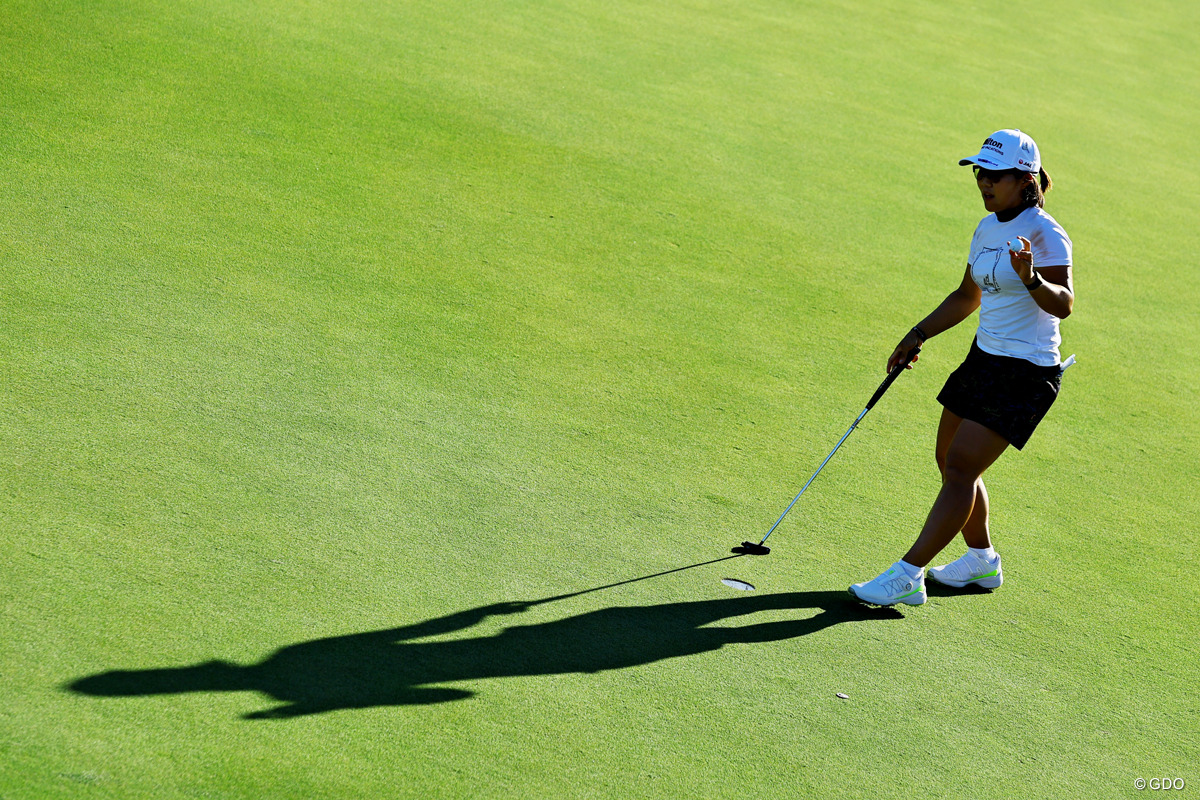 グリーン上で変化アリ